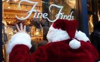 Christmas shopping by Santa