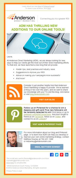 ADM Email for Blog and Pinterest Launch